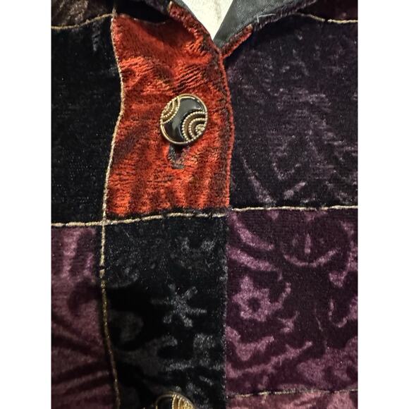 Vintage Bedford Fair Whimsigoth Festival Velvet Burnout Long Sleeve Top Size 14 - Picture 8 of 9